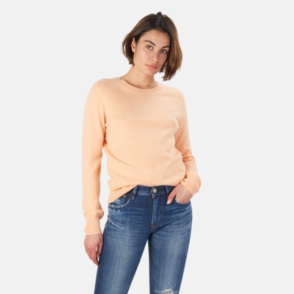 NAADAM Cashmere Crewneck Pullover Peach XXS - Picture 1 of 8
